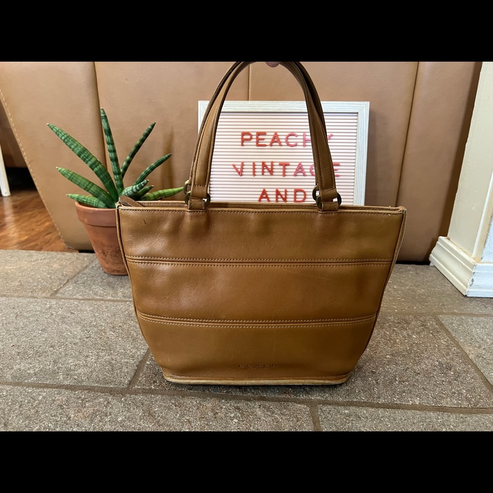 Authentic Coach - early 90s Vintage tribeca zippered bucket tote bag purse